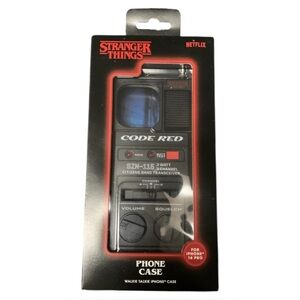 Stranger Things iPhone 16 Pro Max Walkie Talkie Phone Case Code Red Netflix
